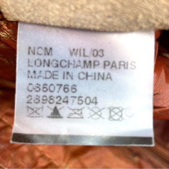 Longchamp Pebbled Leather Carmel Brown Shoulder Bag Zip Closure Adj Strap - Picture 5 of 13